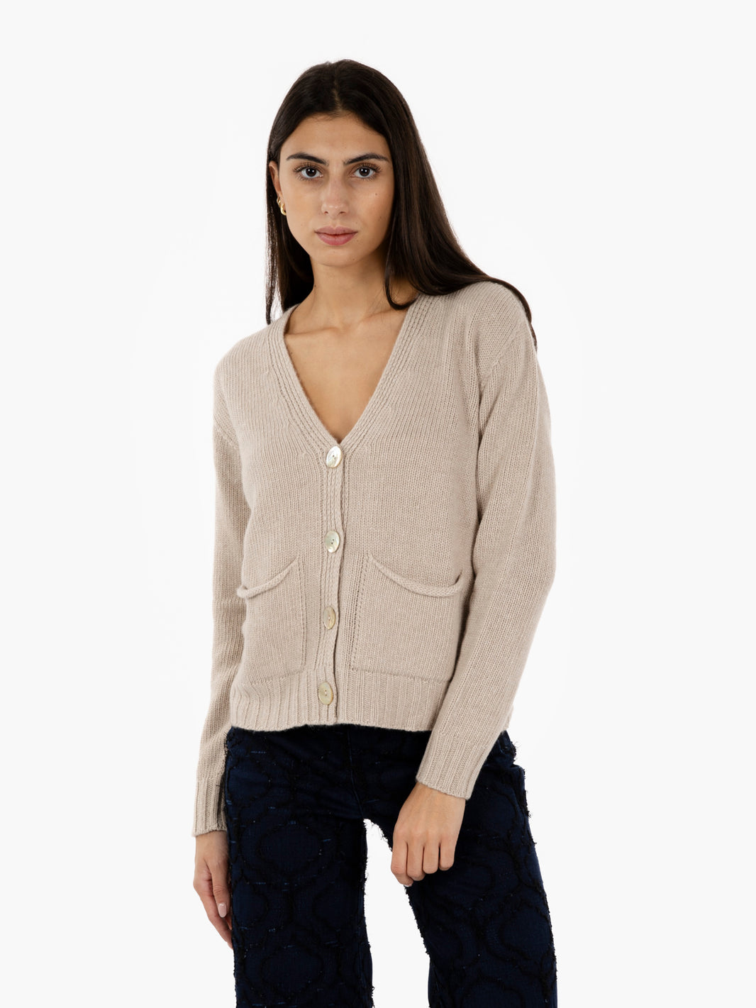 SHORT CARDIGAN BEIGE CAMP 345811_110