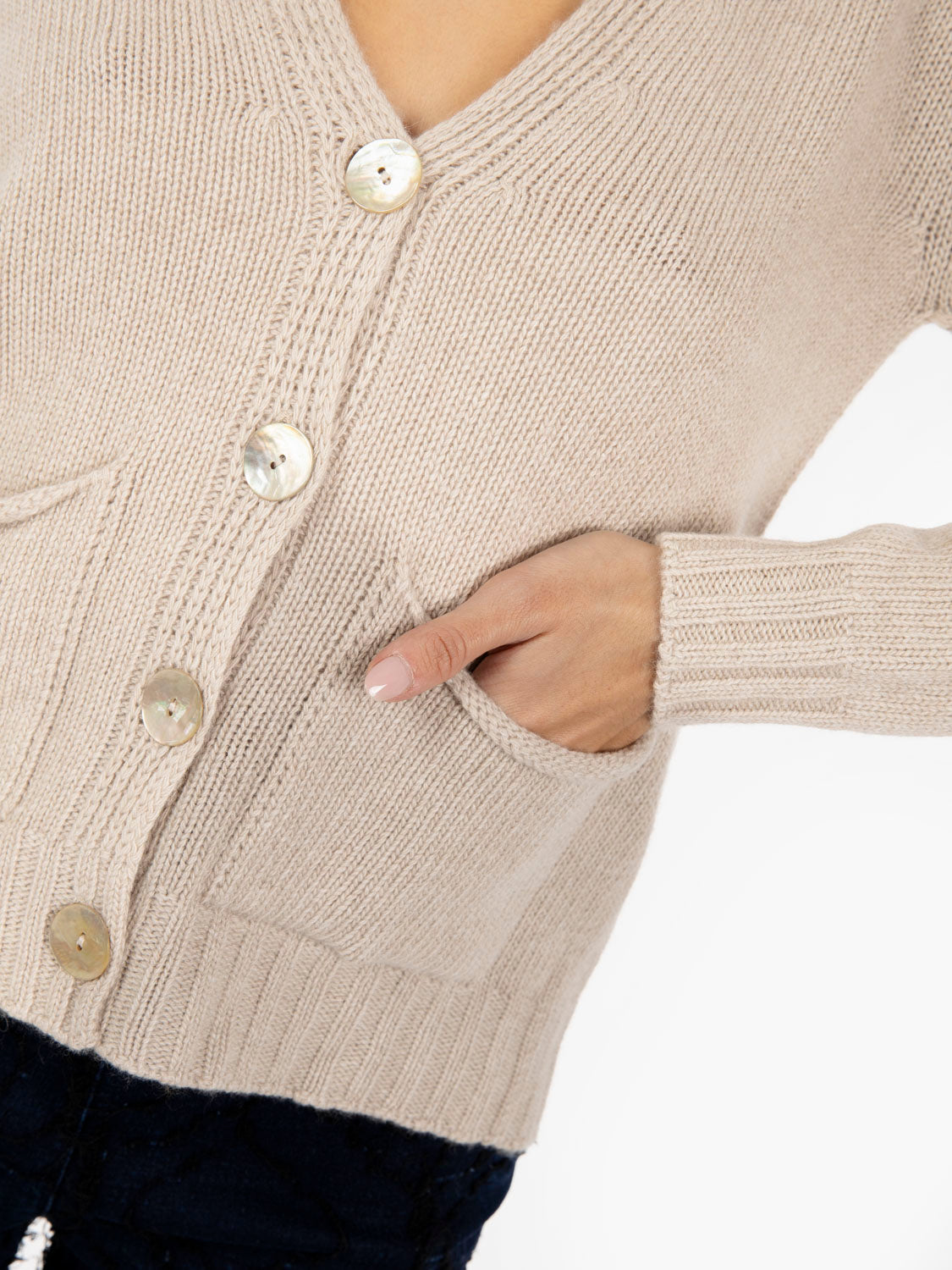SHORT CARDIGAN BEIGE CAMP 345811_110