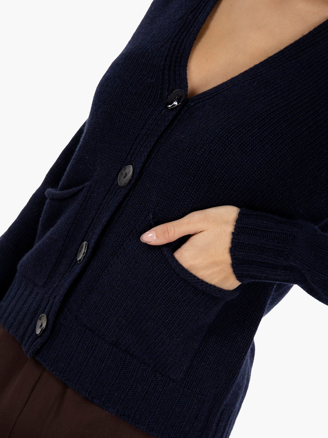 Cardigan scollo a V navy