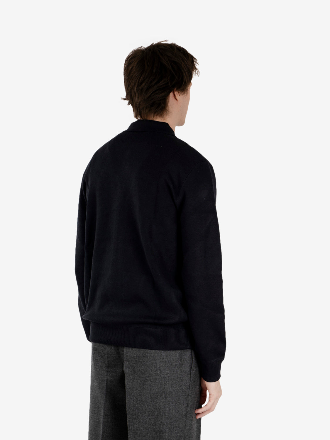 Cardigan stile camicia in maglia black