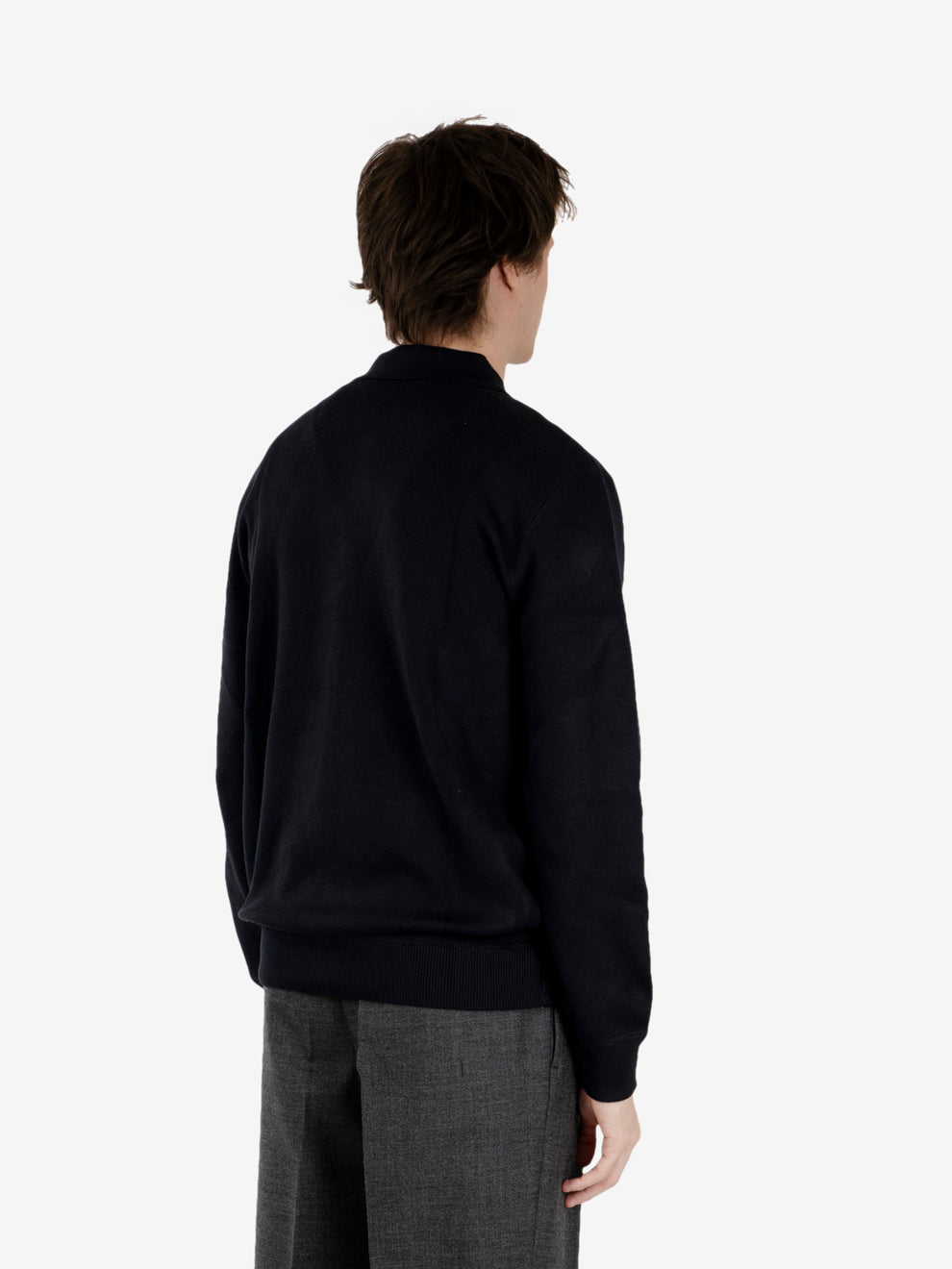 Cardigan stile camicia in maglia black