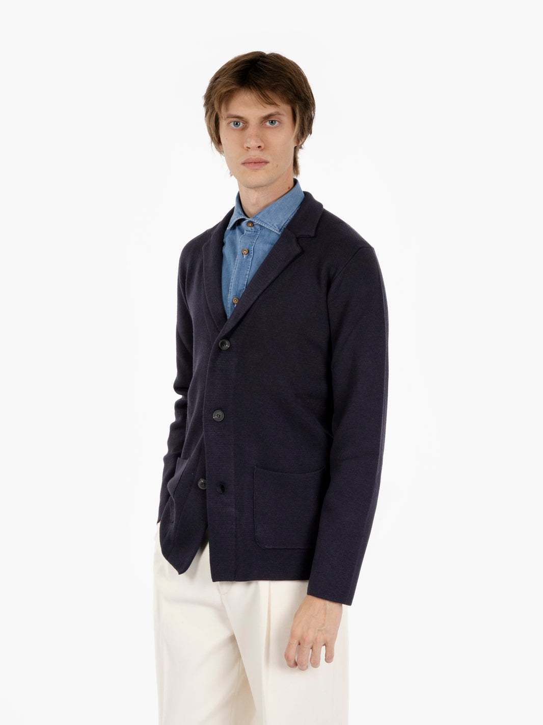 NAVY THREE-BUTTON BLAZER 4050225_205