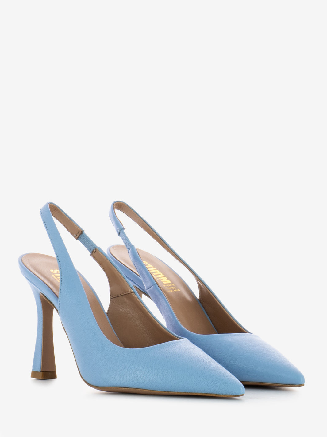 Chanel 90 in light blue leather