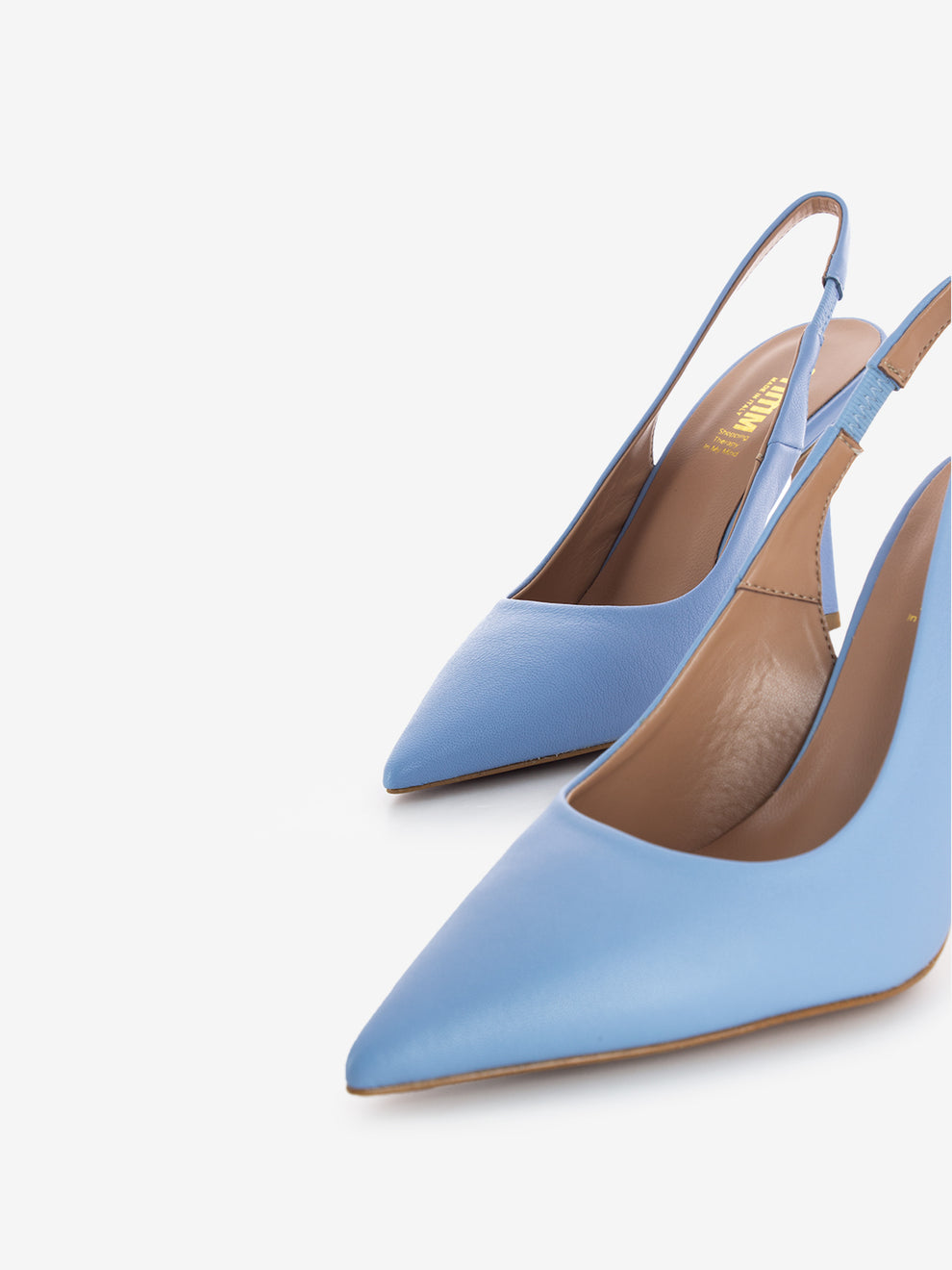 Chanel 90 in light blue leather