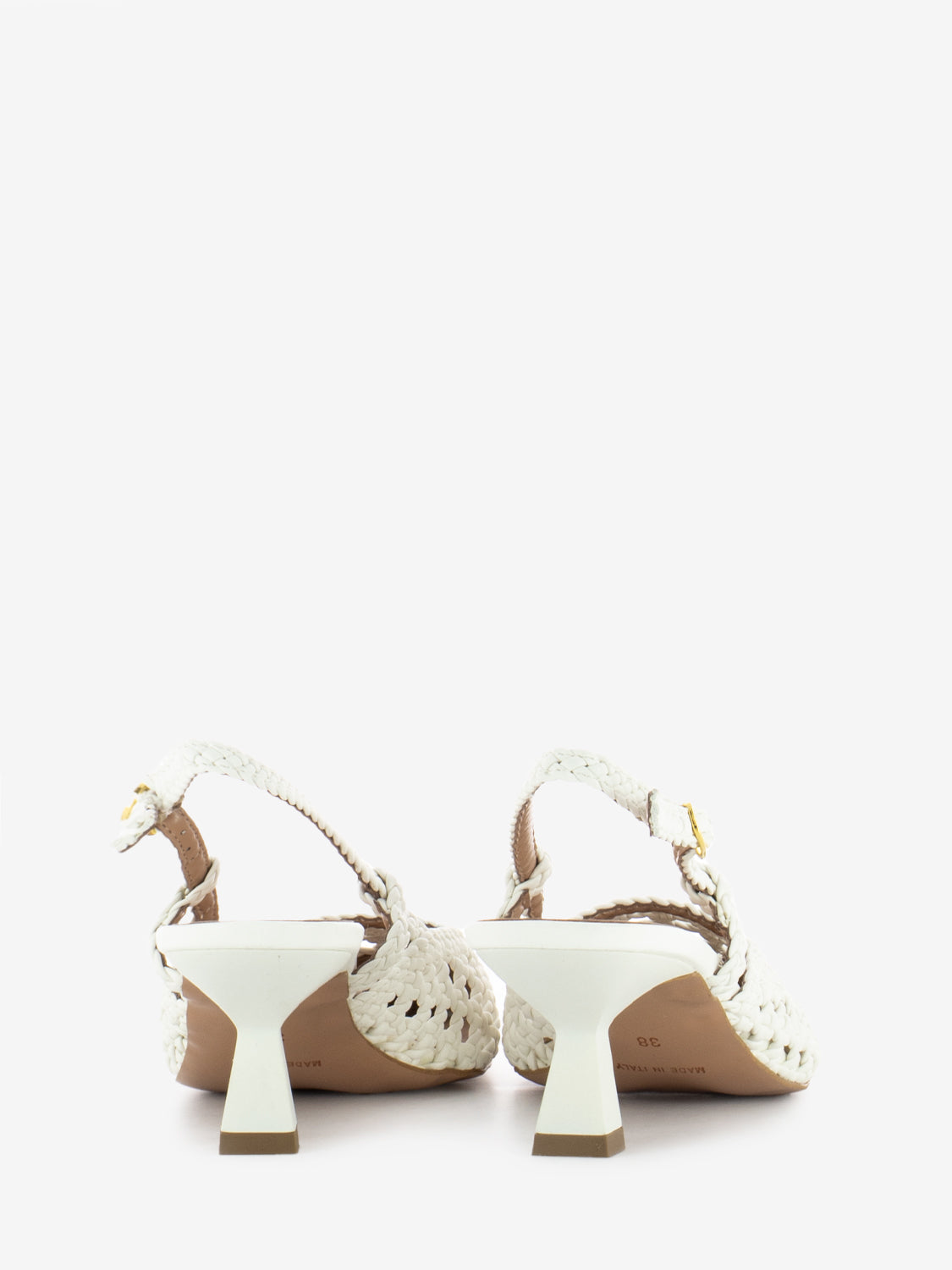 Chanel braided heel reel milk