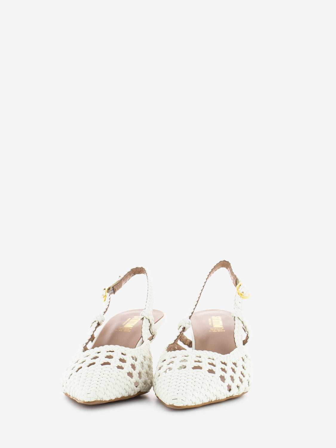 Chanel braided heel reel milk