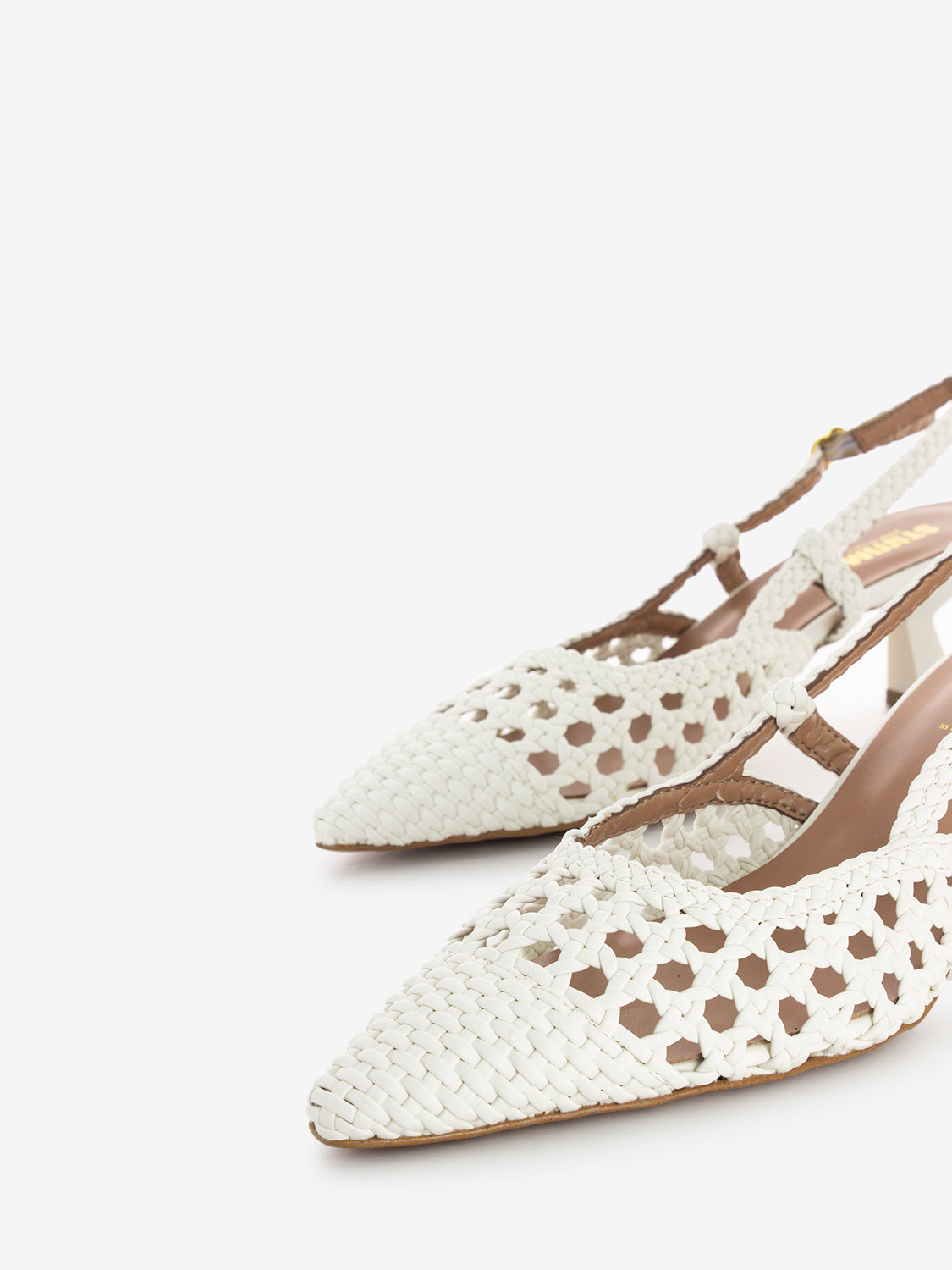 Chanel braided heel reel milk