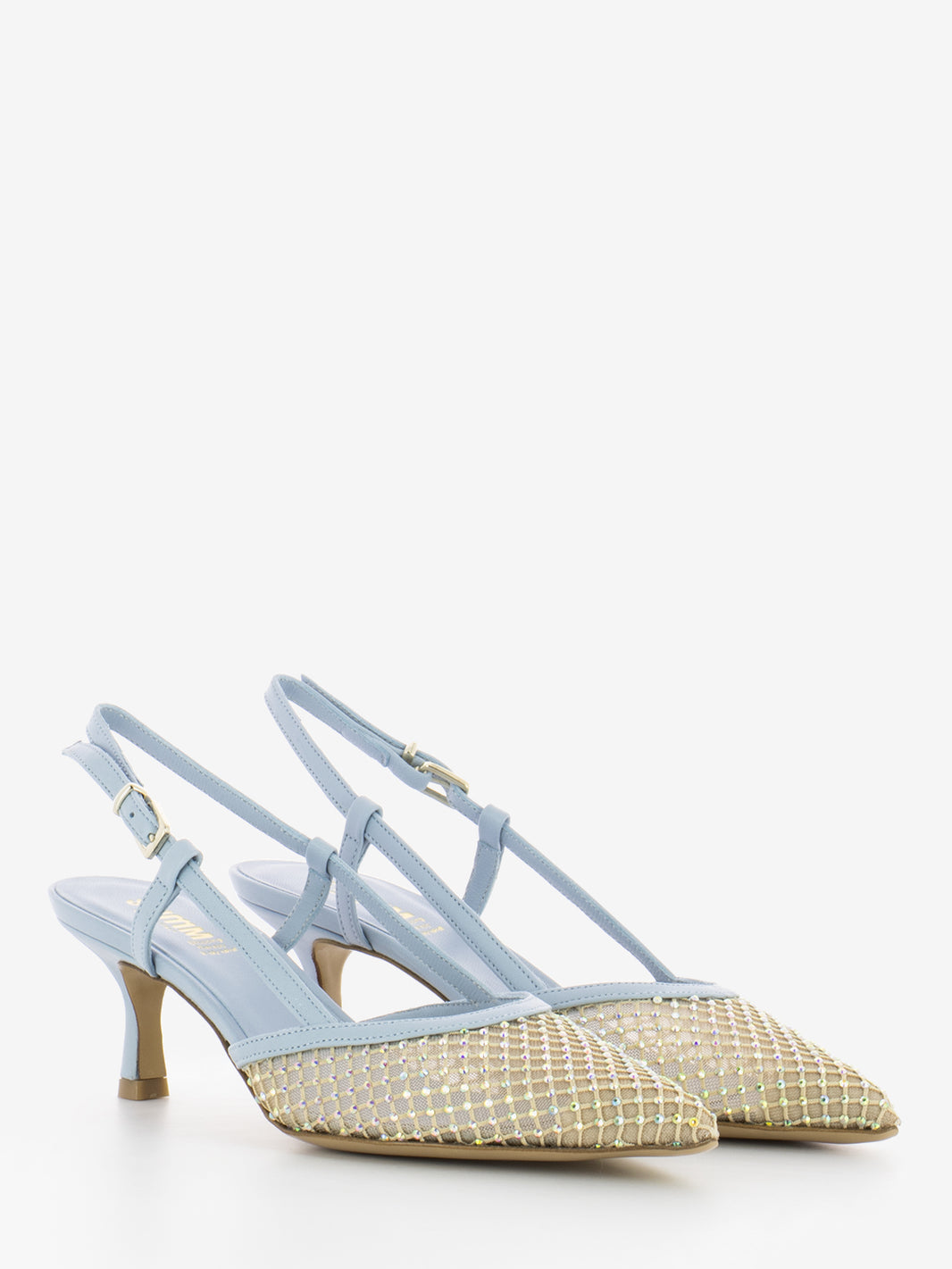 Chanel blue rhinestone net