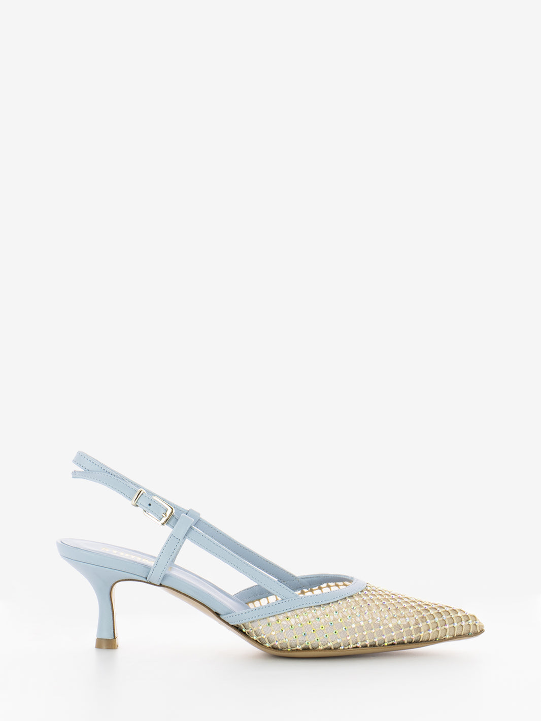 Chanel blue rhinestone net