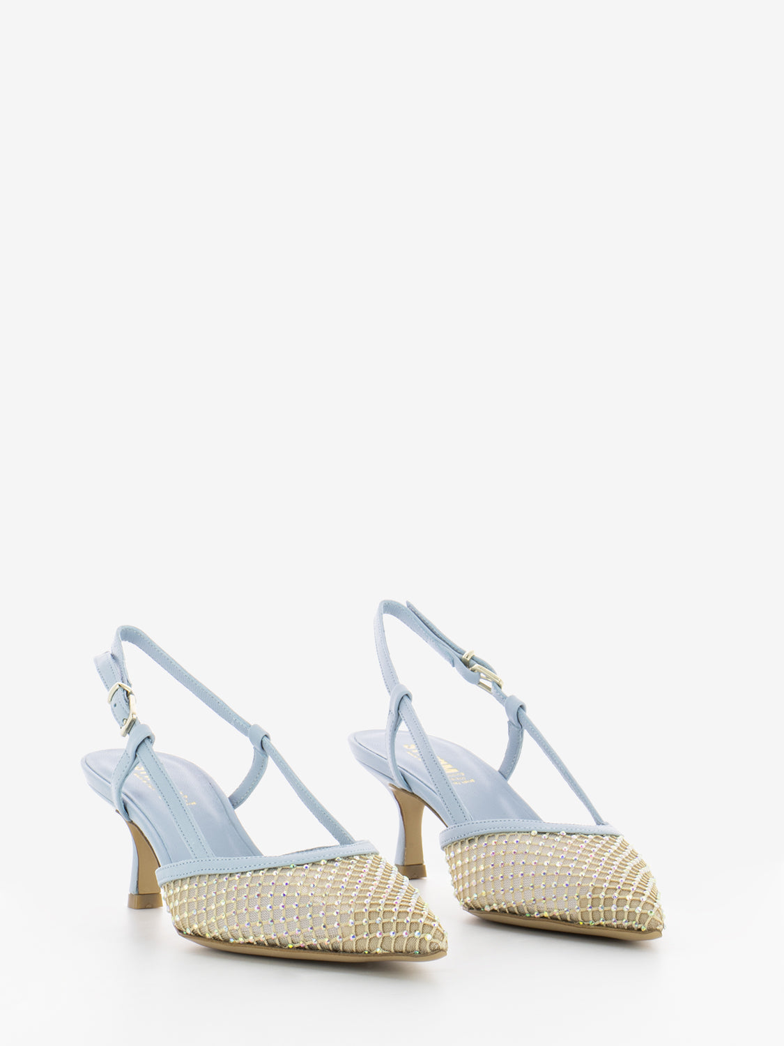 Chanel blue rhinestone net