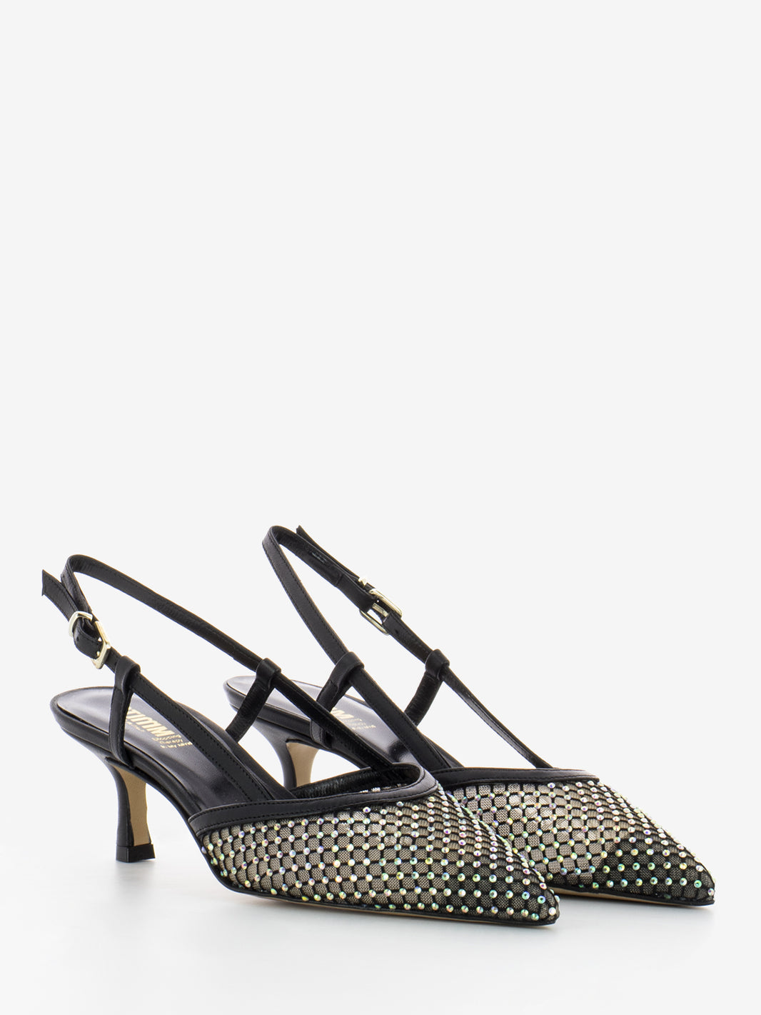 Chanel black rhinestone mesh