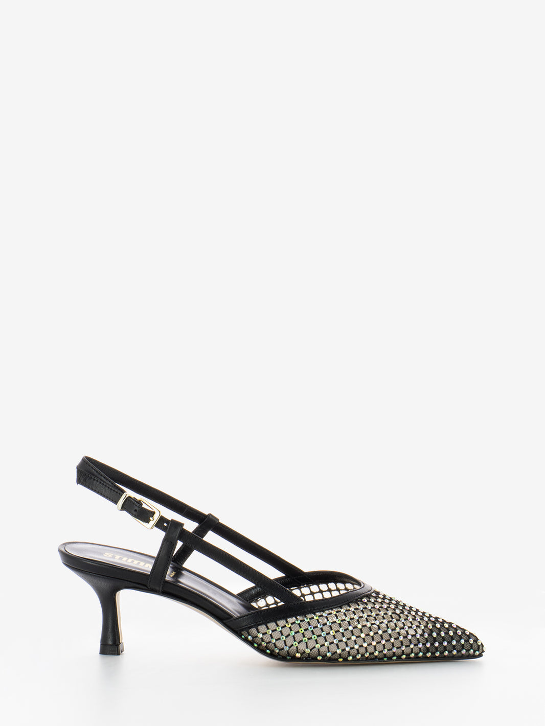Chanel black rhinestone mesh