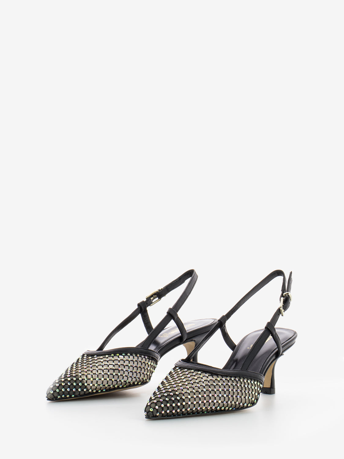 Chanel black rhinestone mesh
