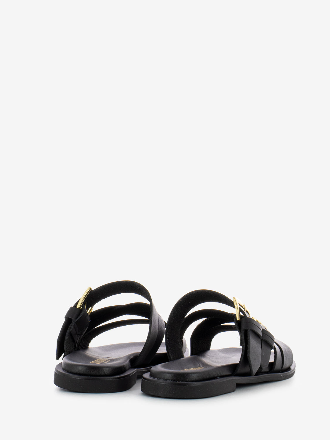 Black buckled slipper
