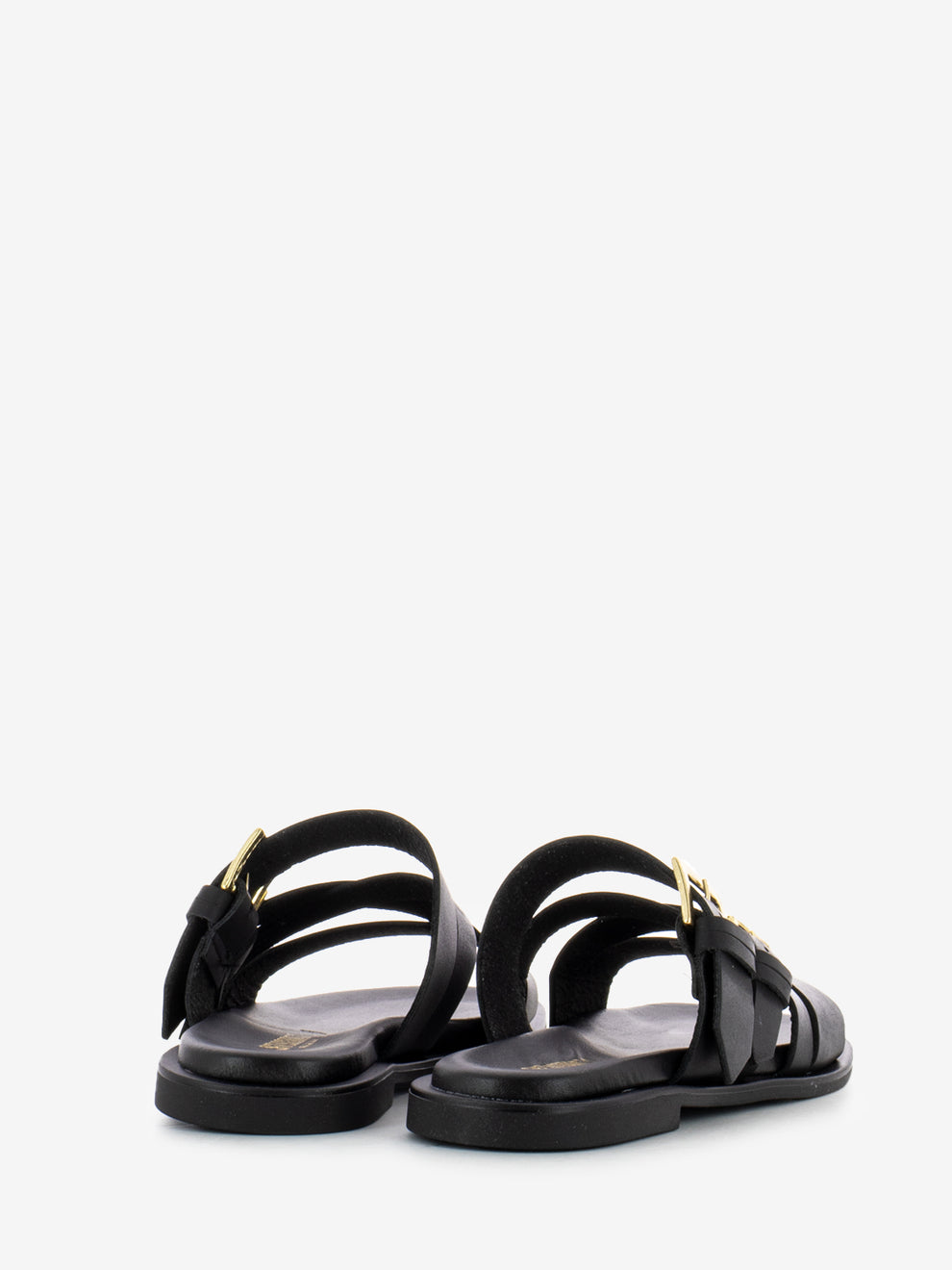 Black buckled slipper