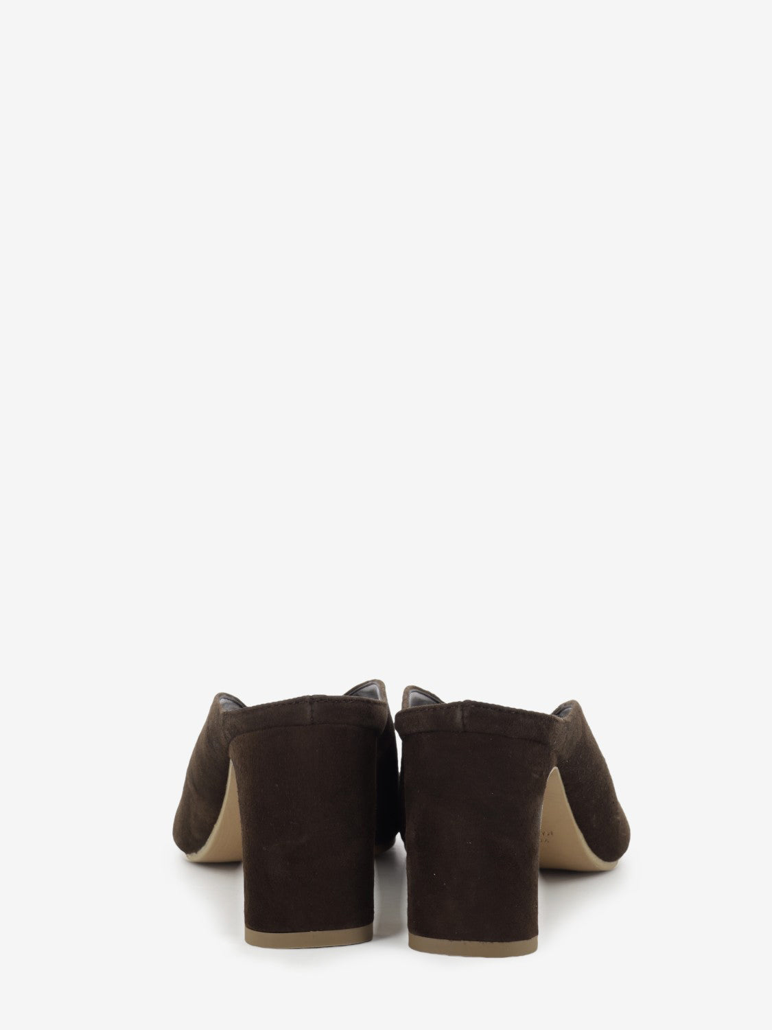 Dark brown suede mule