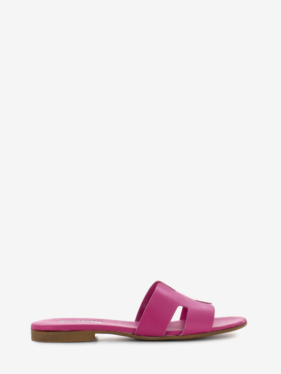 H slipper in fuchsia nappa