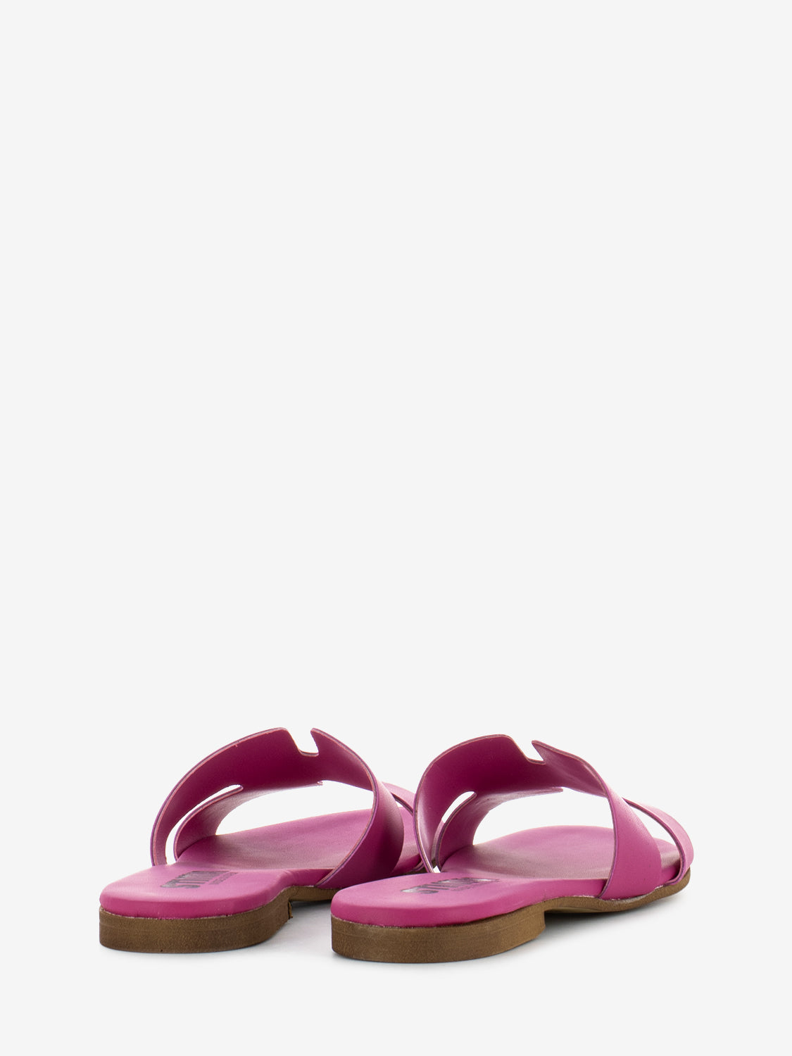 H slipper in fuchsia nappa