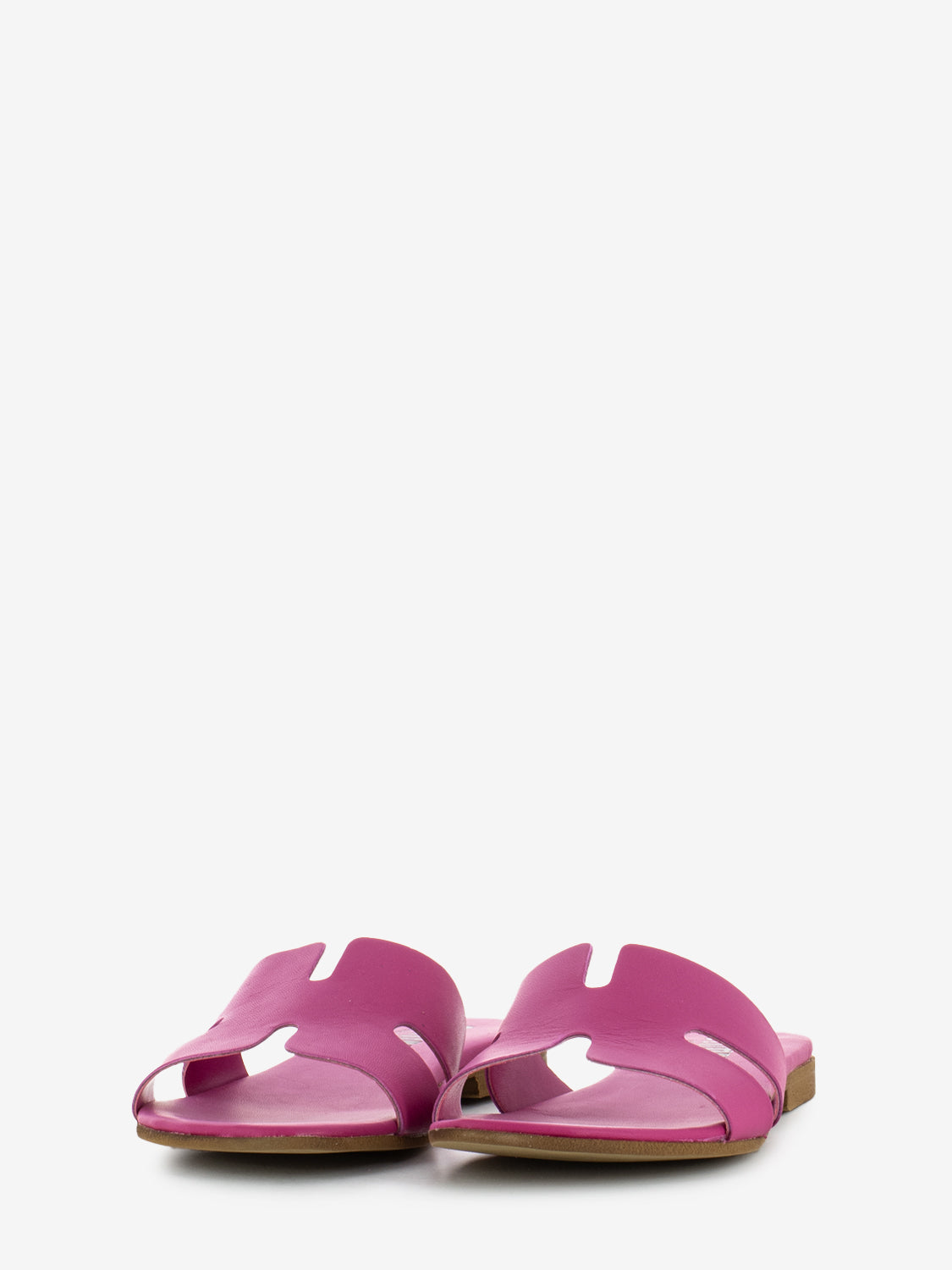 H slipper in fuchsia nappa