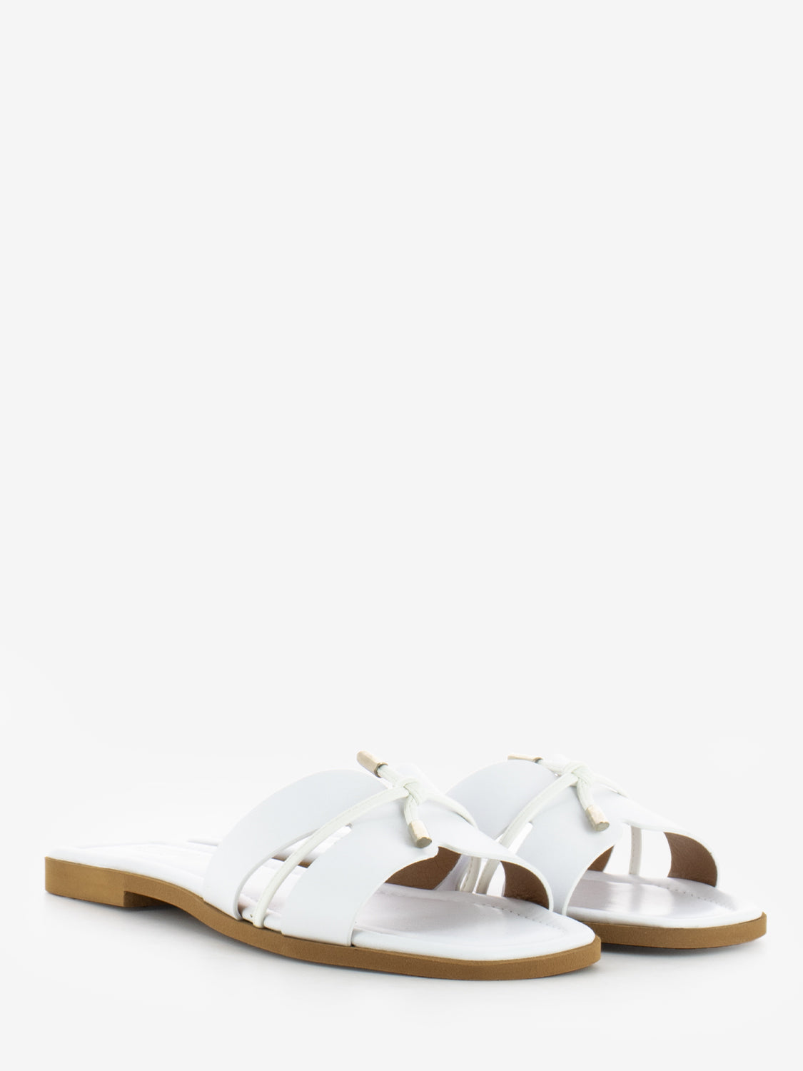 White leather slipper