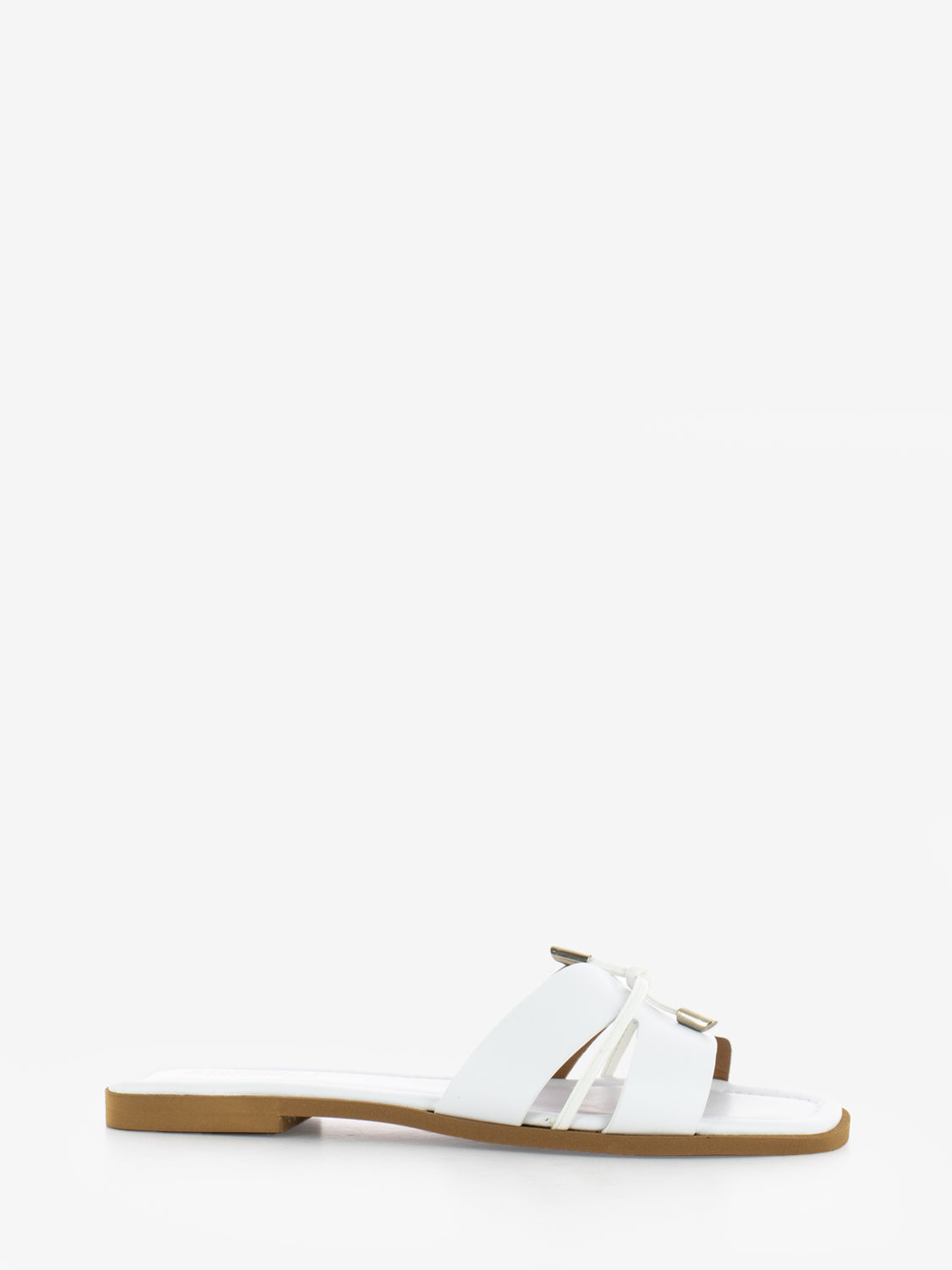 White leather slipper