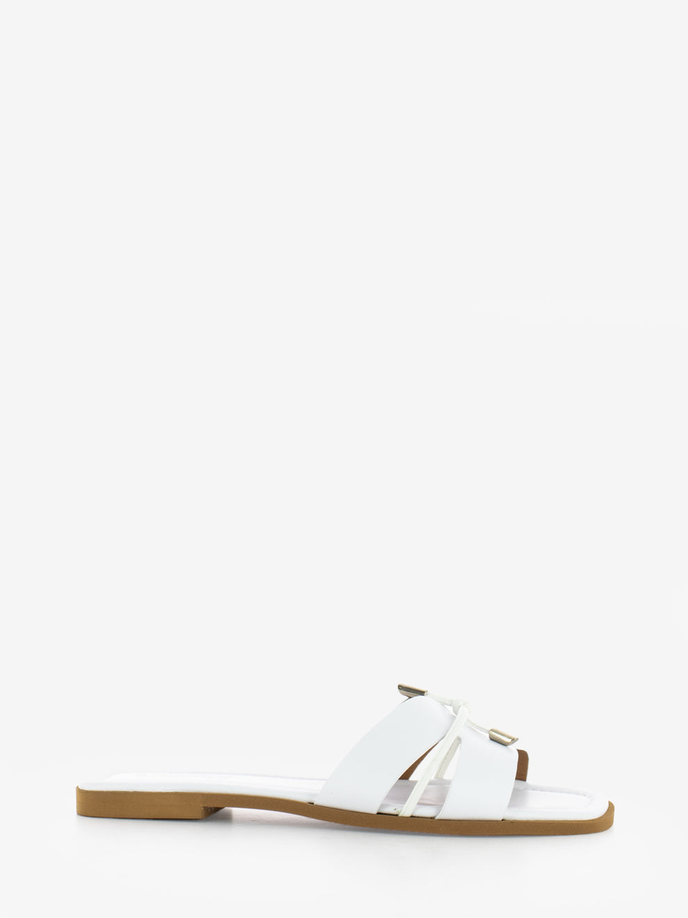 White leather slipper