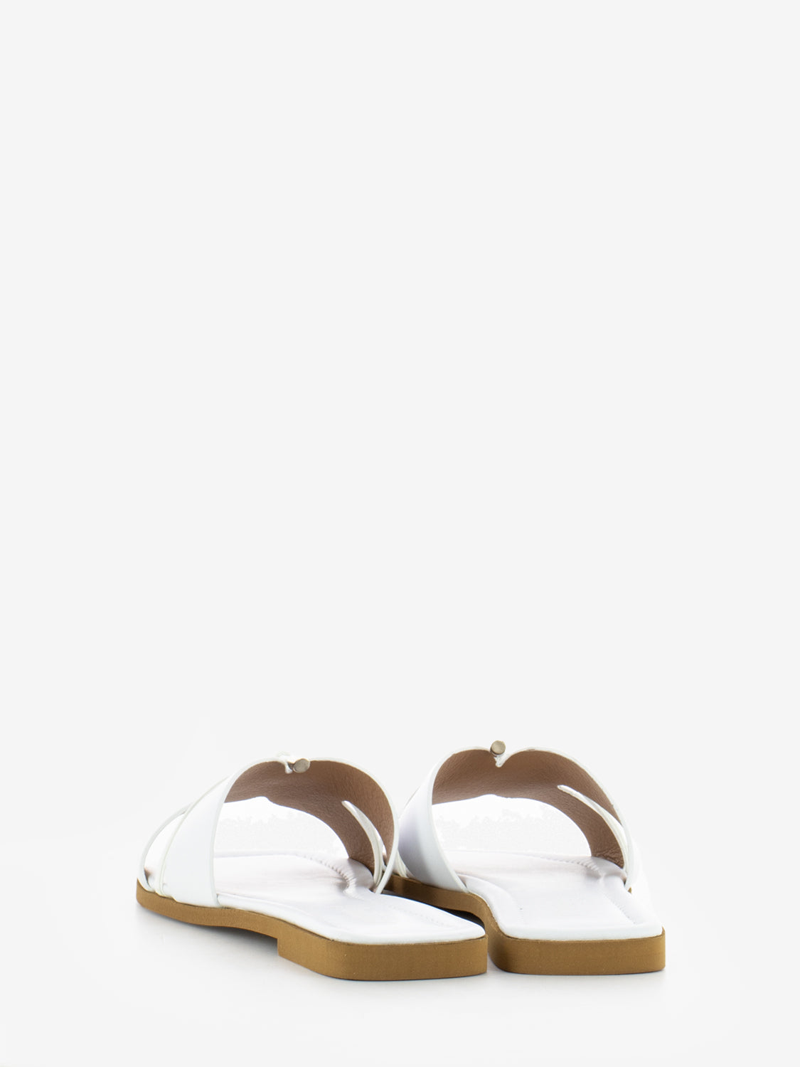 White leather slipper