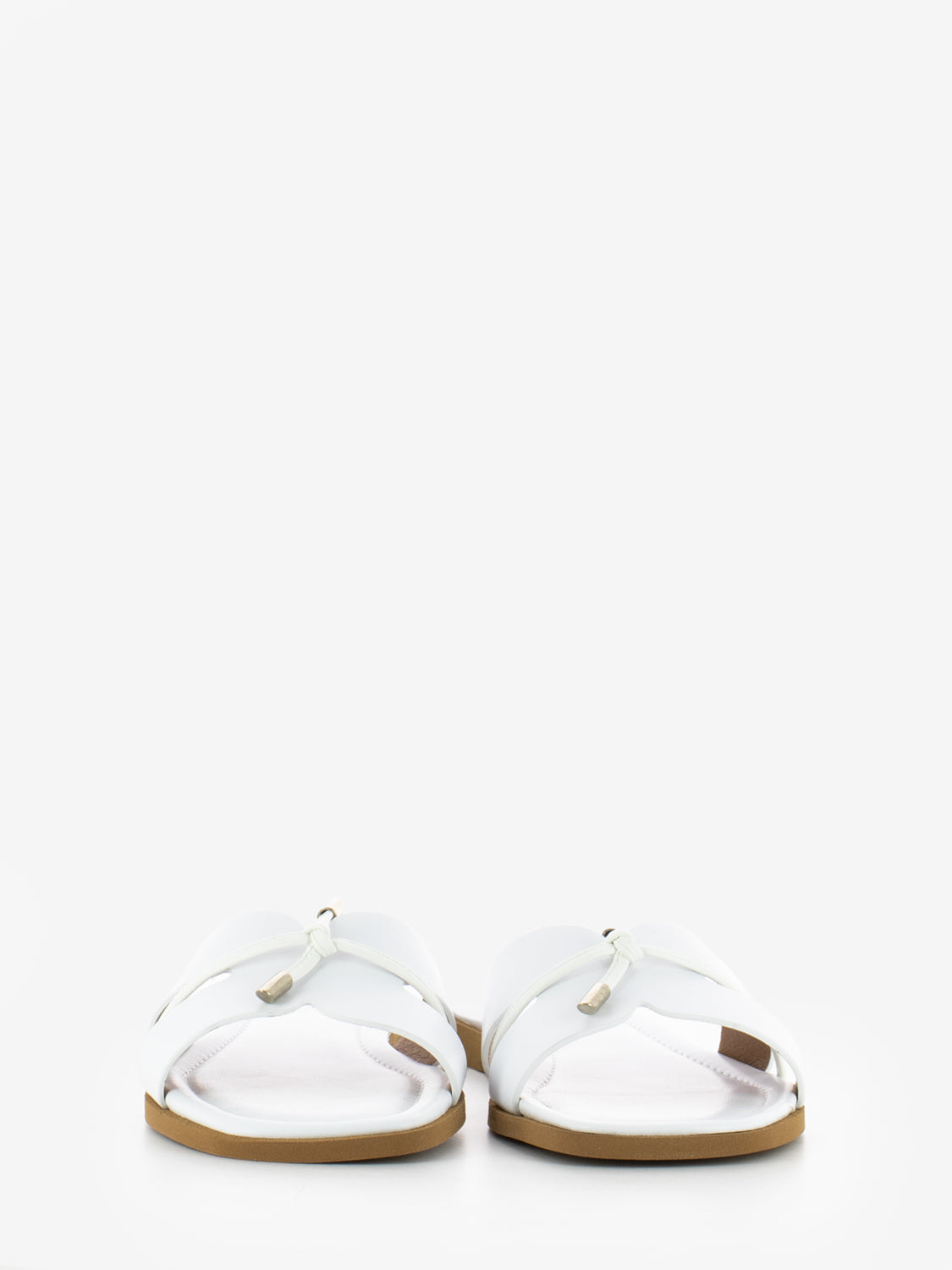 White leather slipper