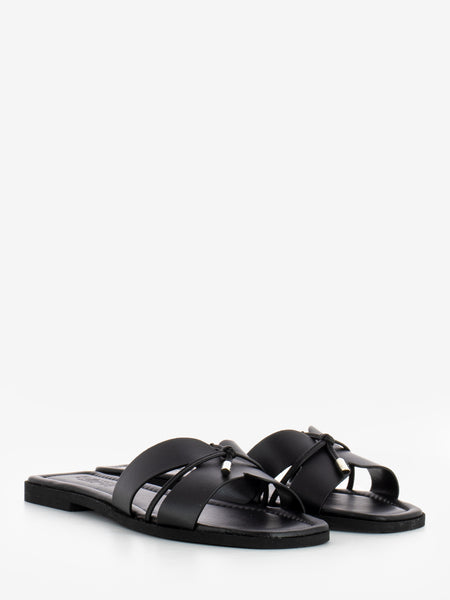 Ciabatta in pelle nero