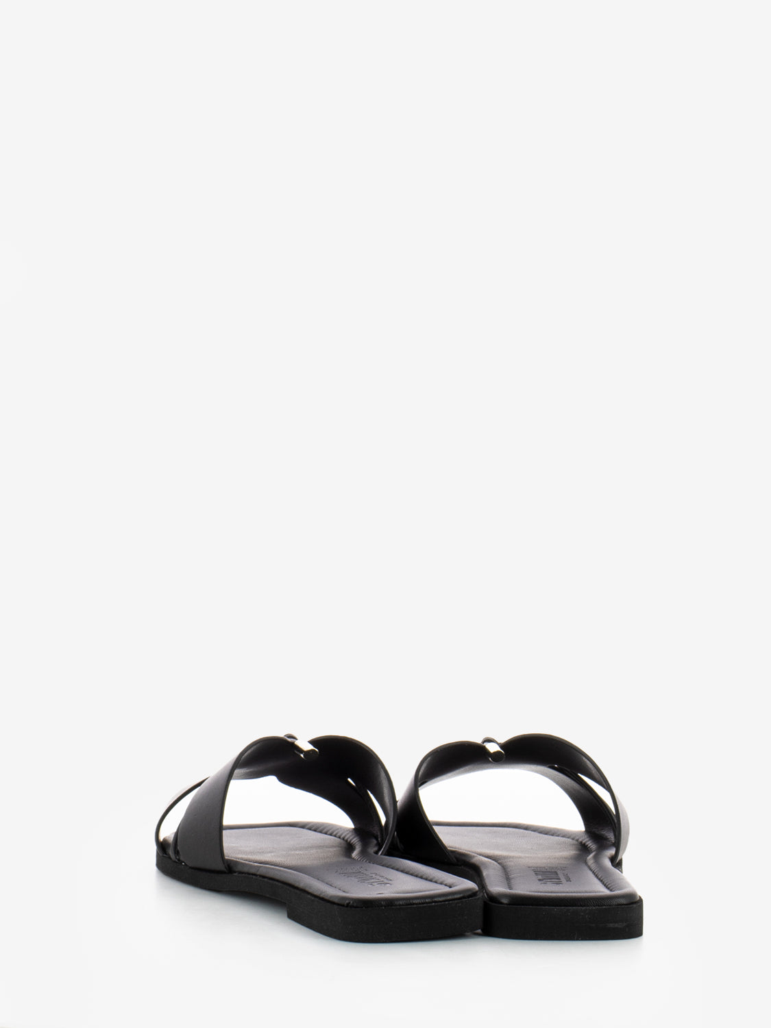 Black leather slipper