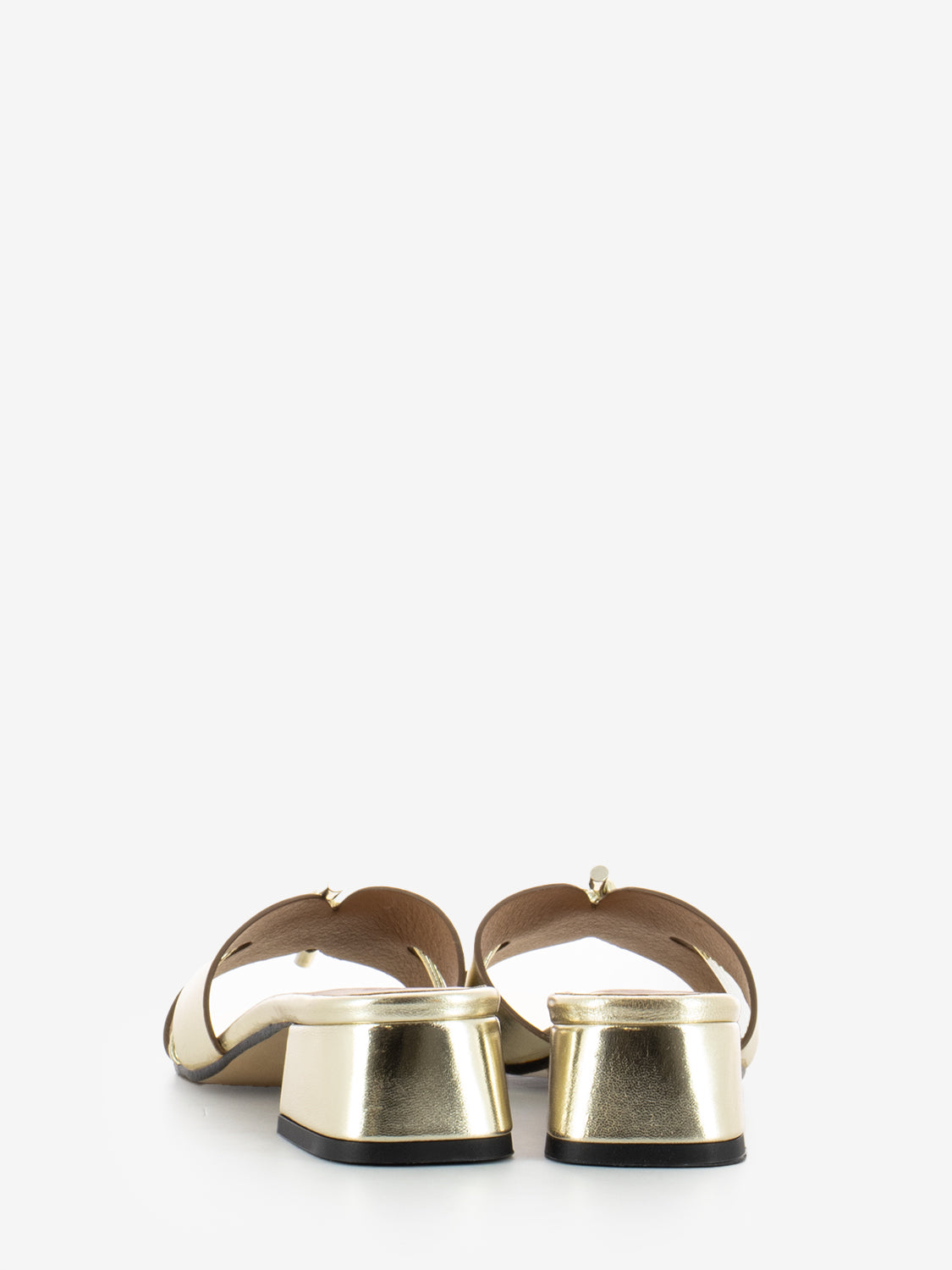 Platinum leather slipper