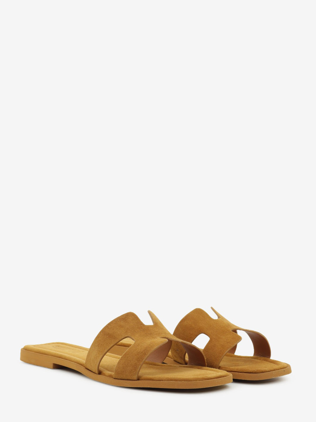 Ciabatta in suede cuoio