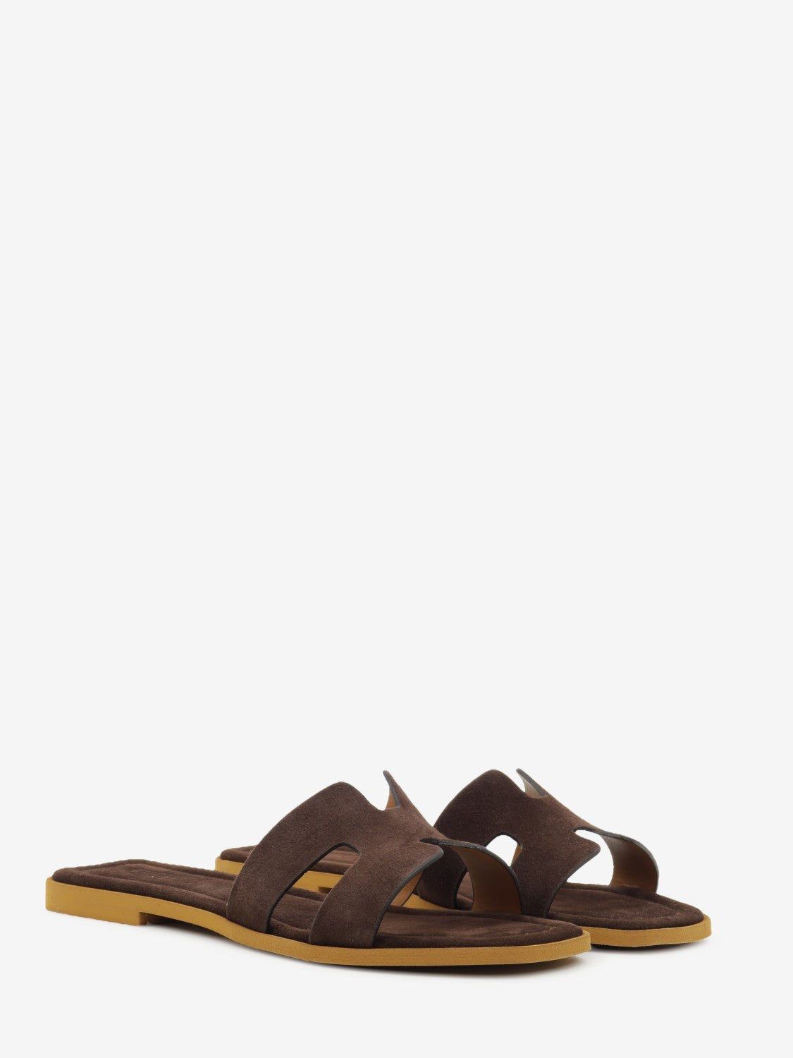 Ciabatta in suede testa di moro