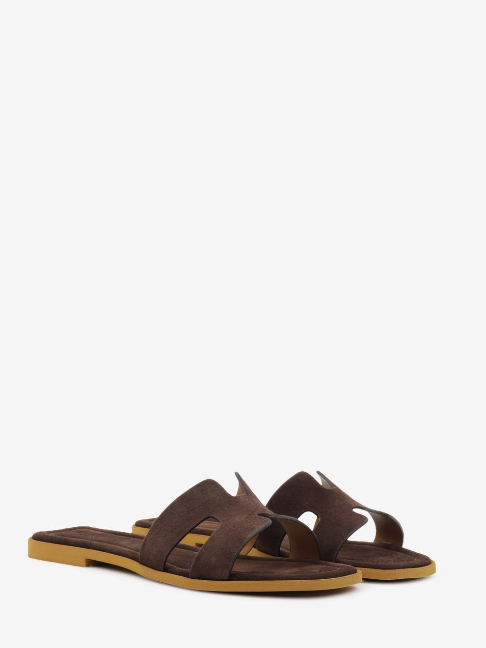 Ciabatta in suede testa di moro