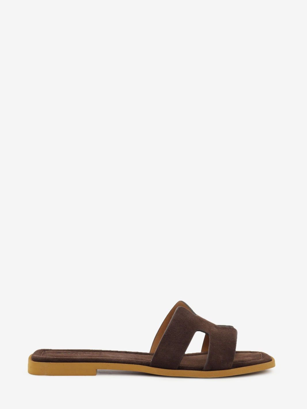 Ciabatta in suede testa di moro