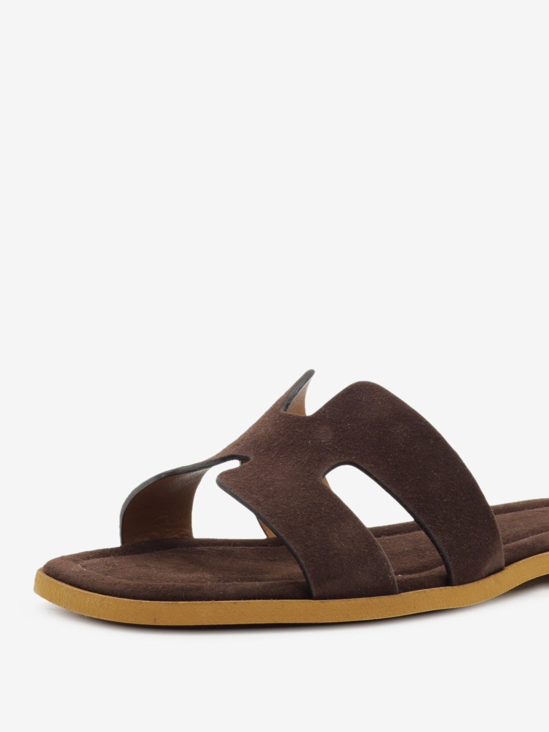 Ciabatta in suede testa di moro