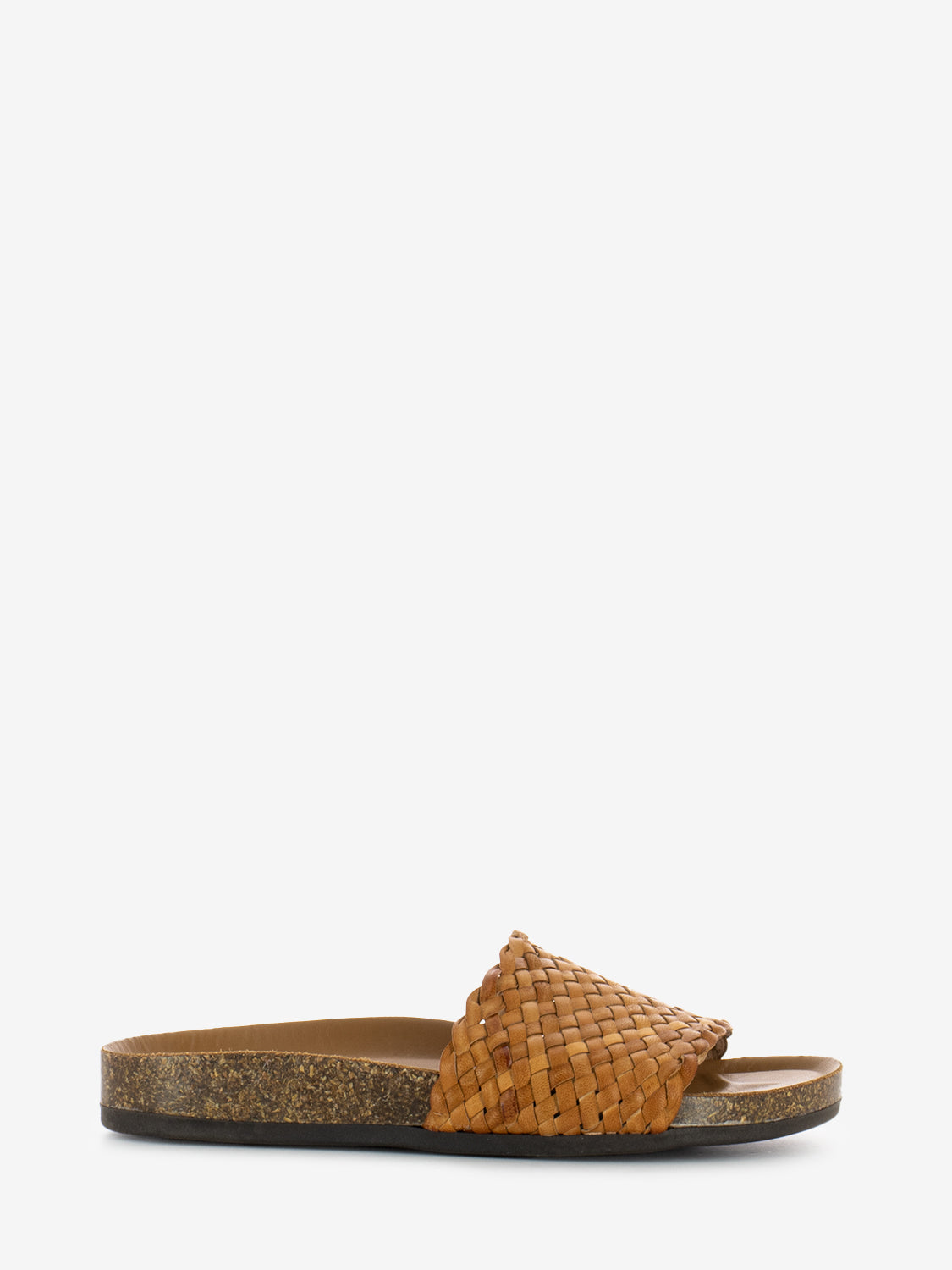 Leather braided slipper