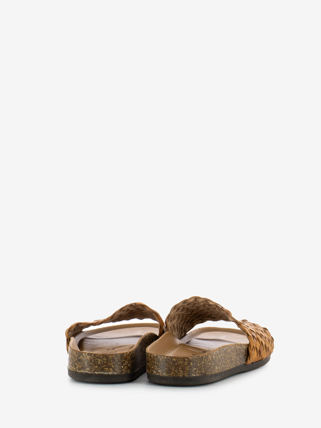 Leather braided slipper