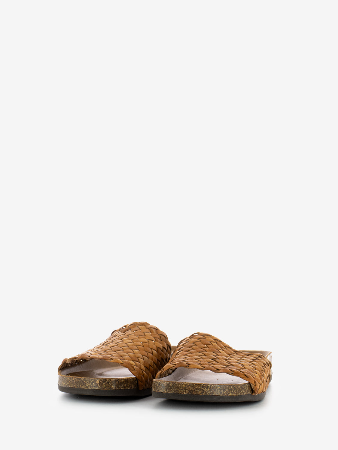 Leather braided slipper