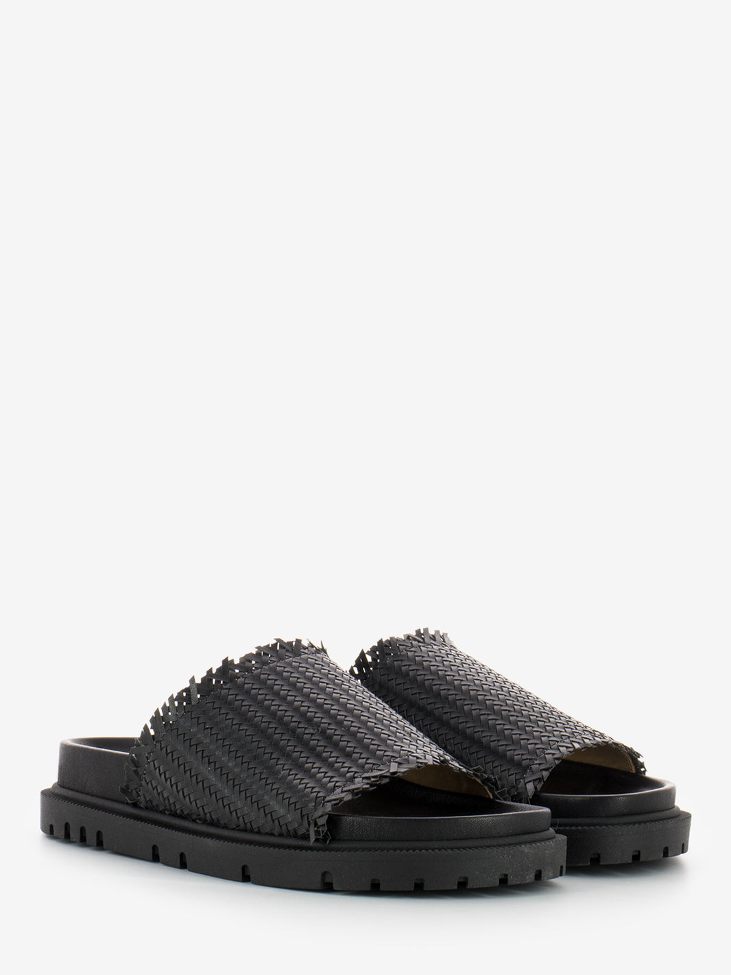 Black braid slipper
