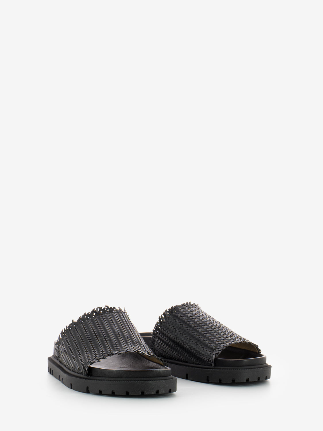 Black braid slipper