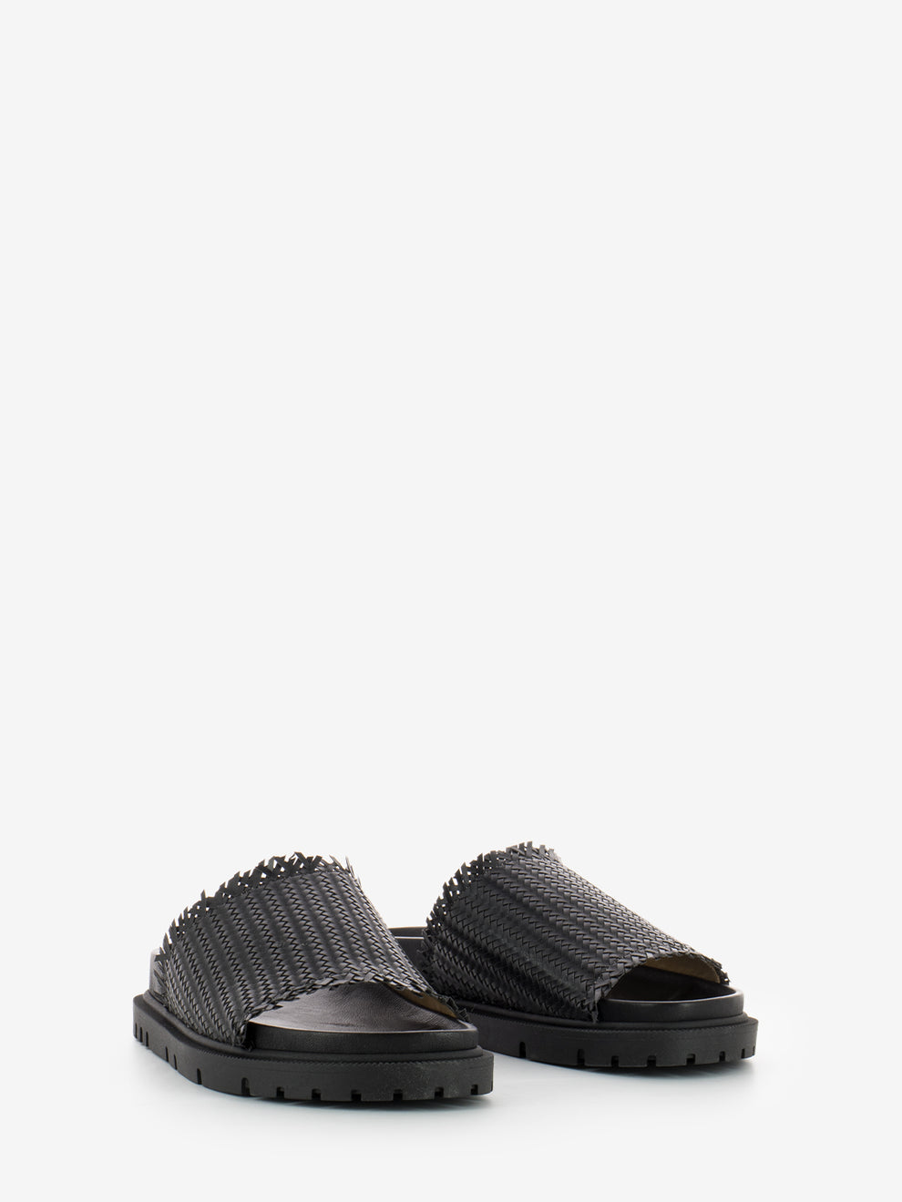 Black braid slipper