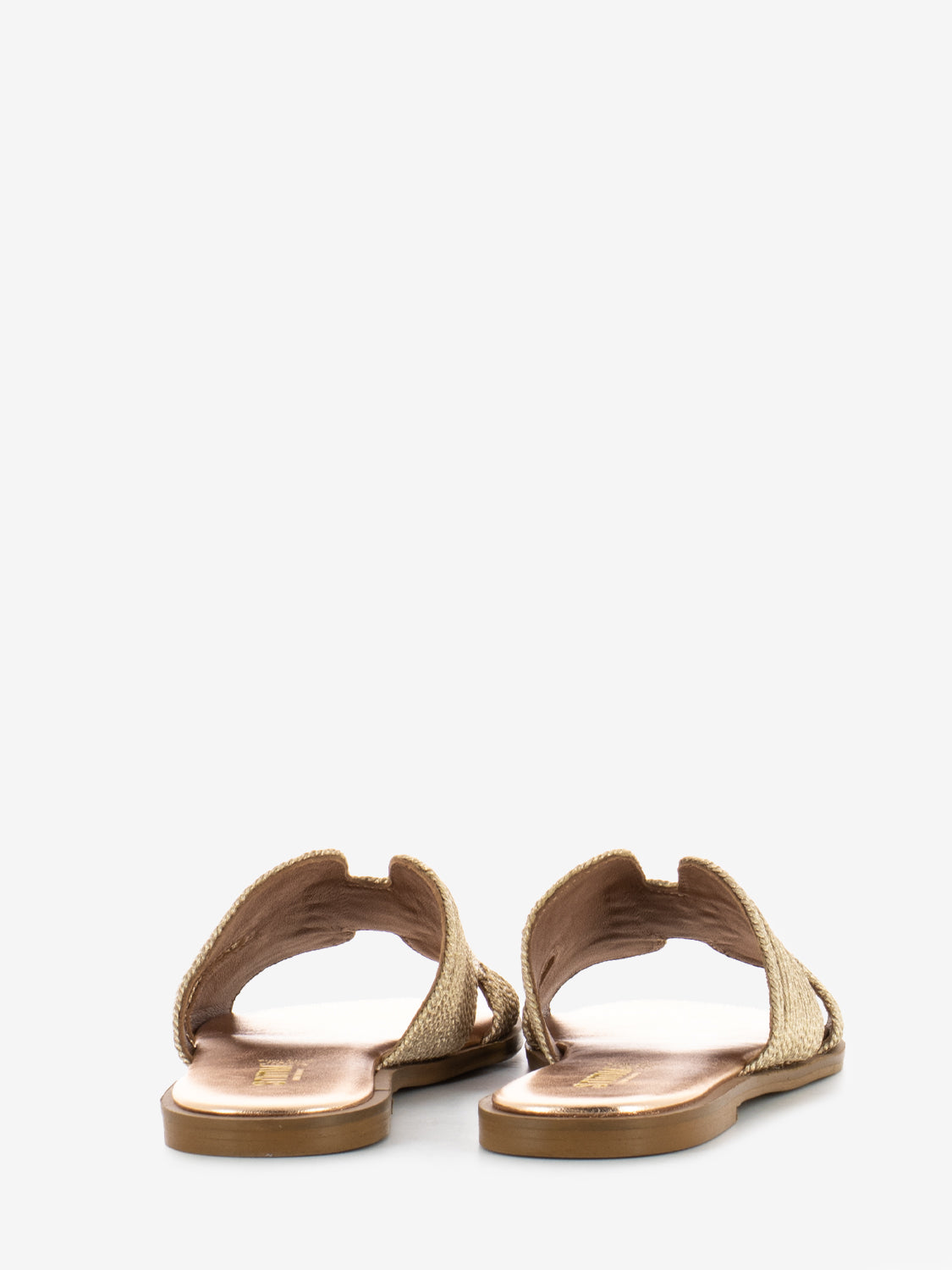Viareggio slipper in gold raffia