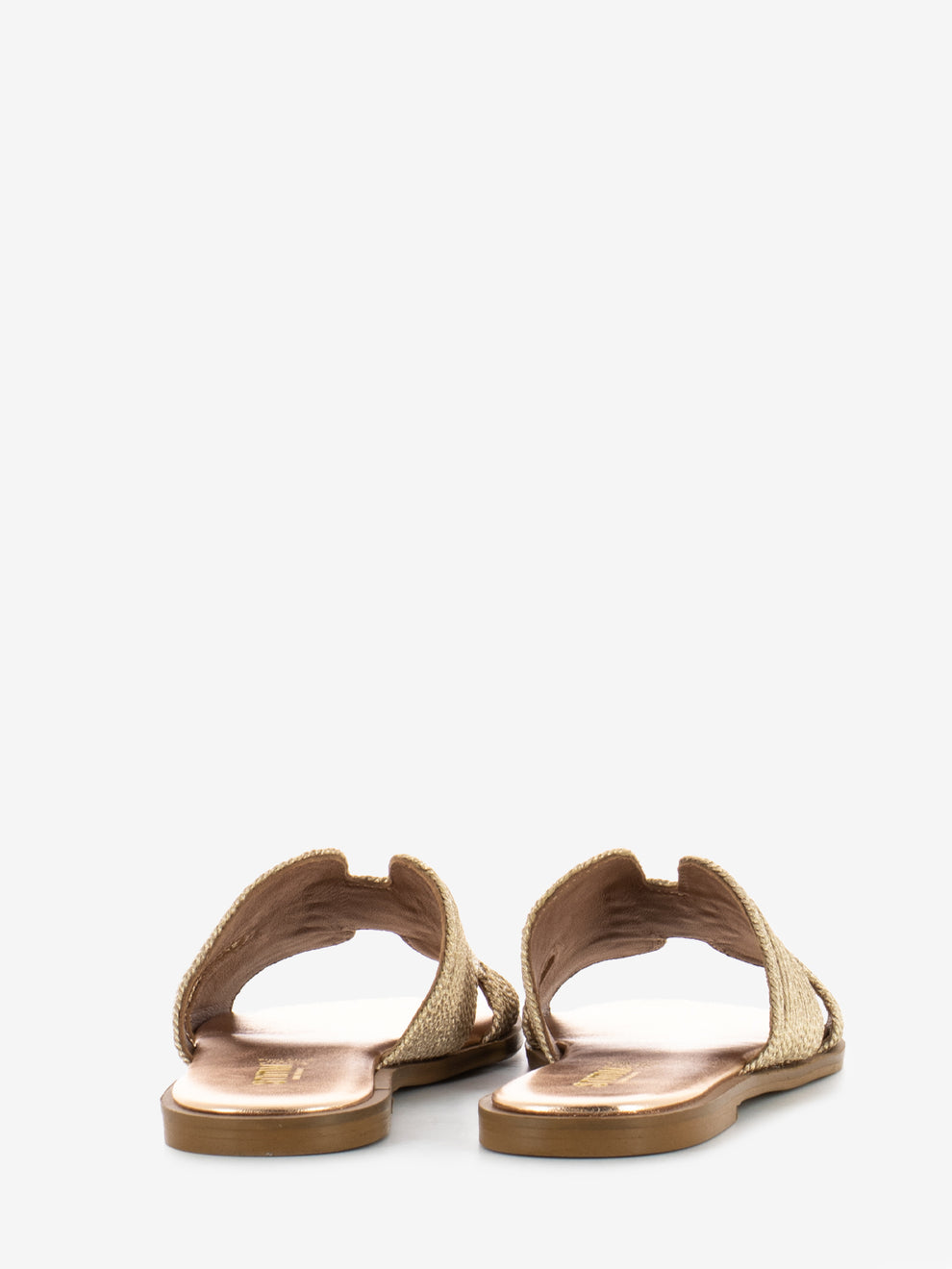 Viareggio slipper in gold raffia