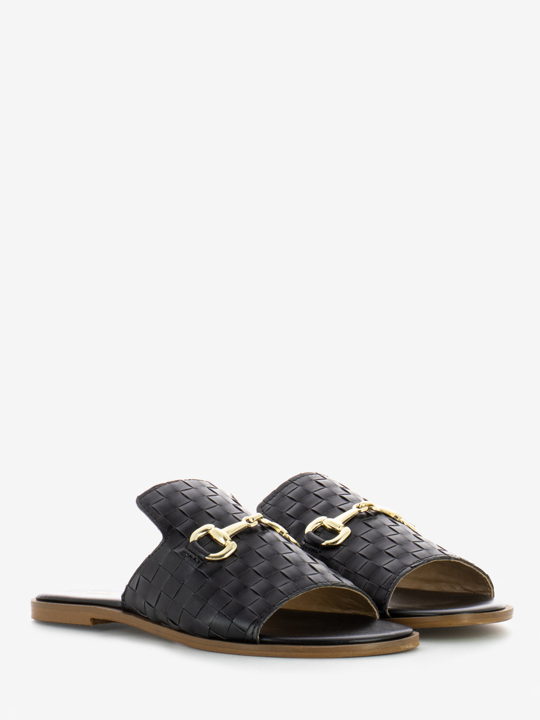 Gold/Black Clamp Slippers