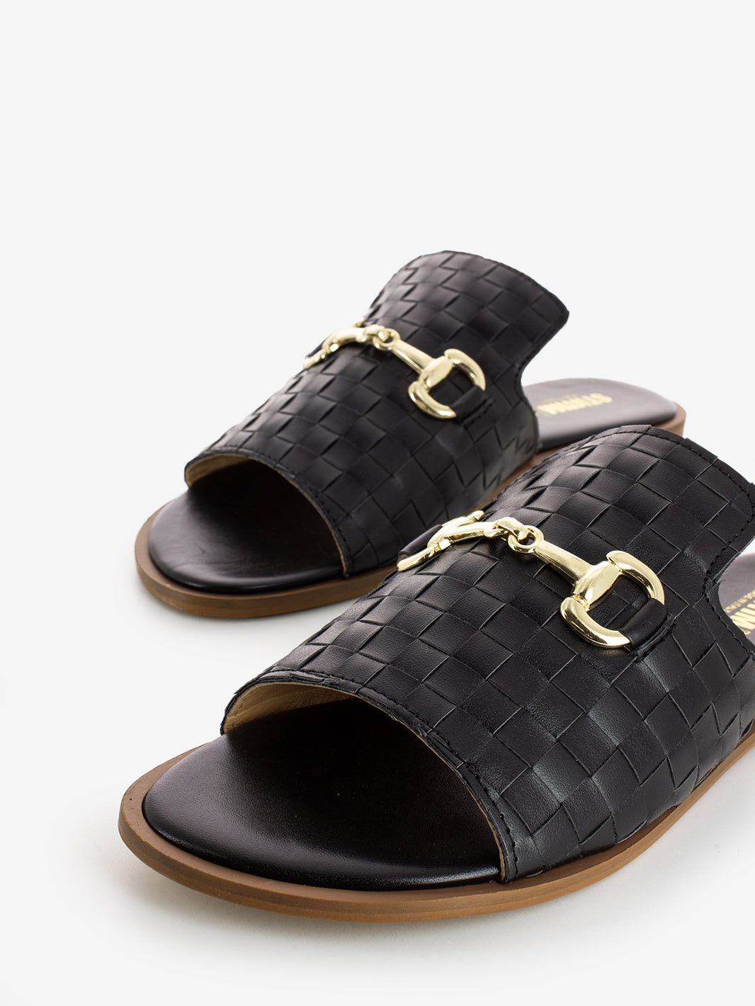 Gold/Black Clamp Slippers