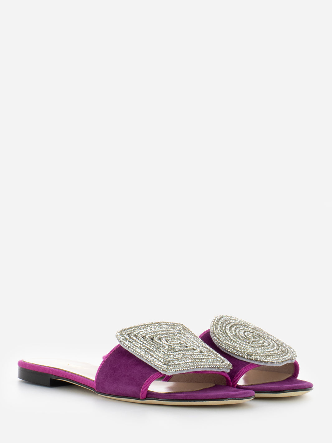 Magenta Suede Slippers