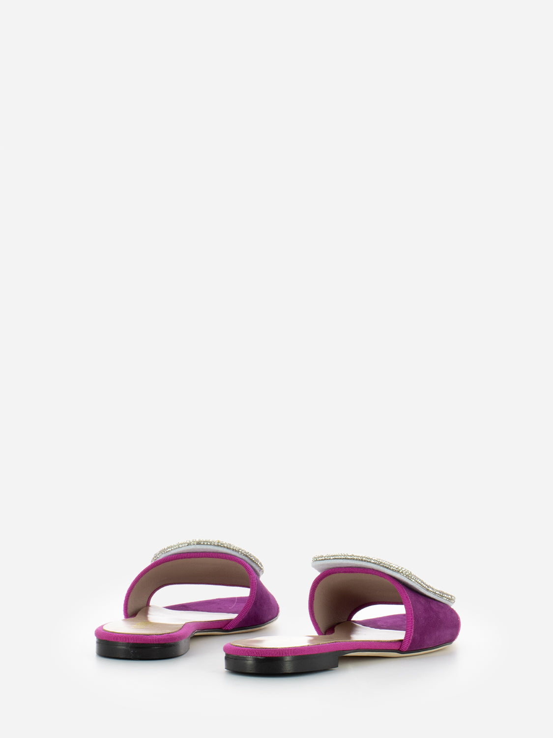 Magenta Suede Slippers