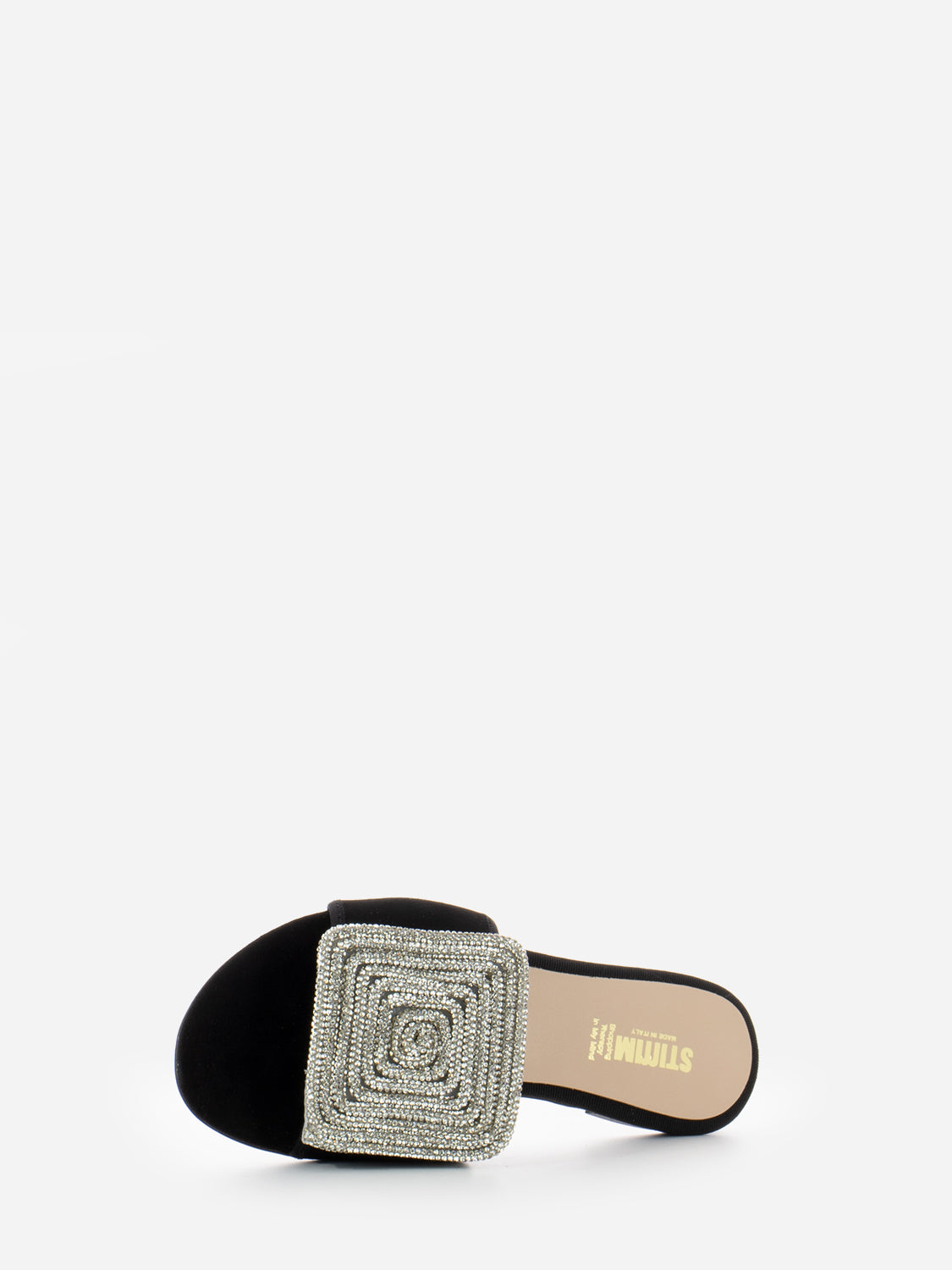 Black suede slippers