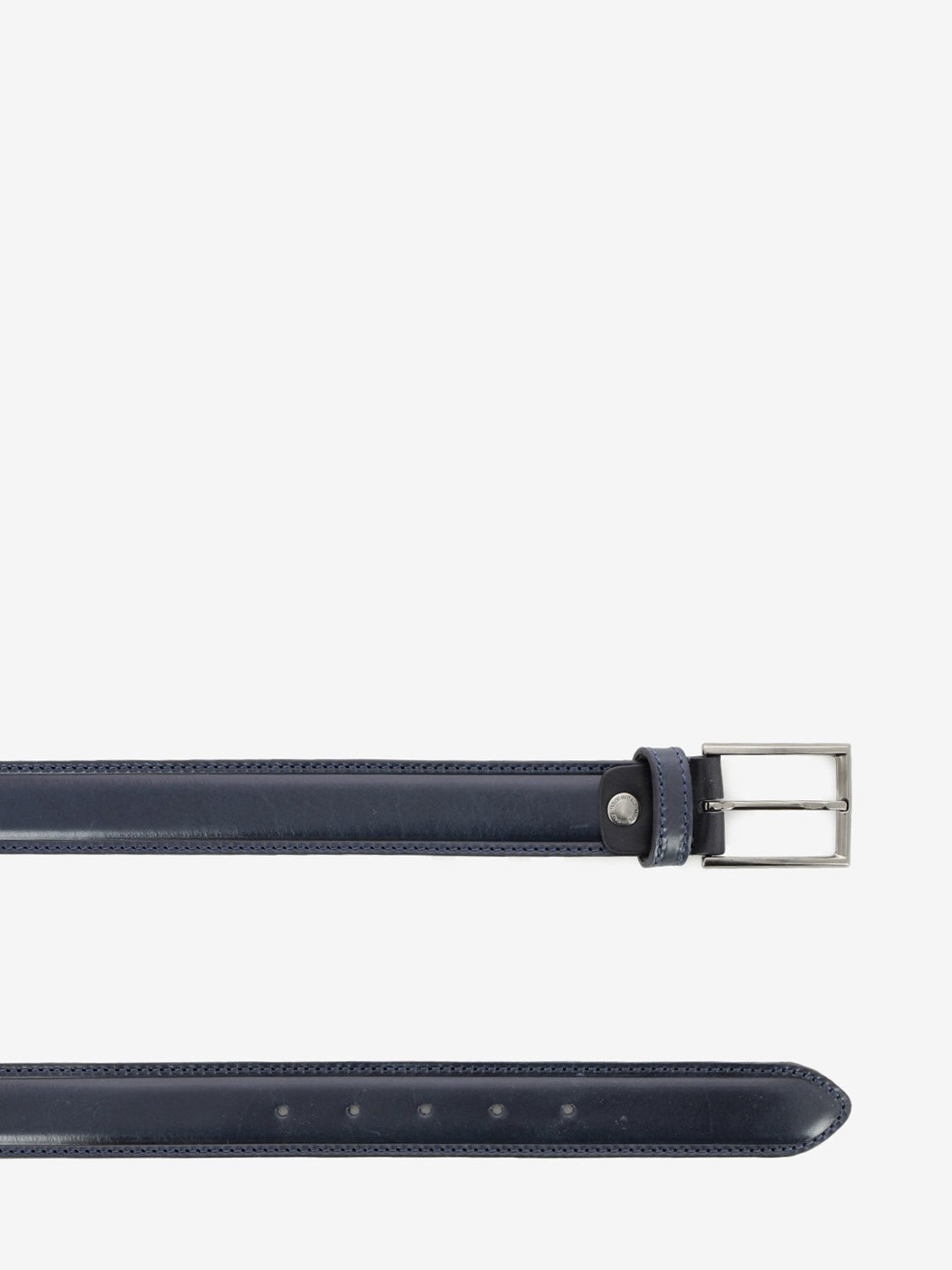 Cintura in pelle testa blu